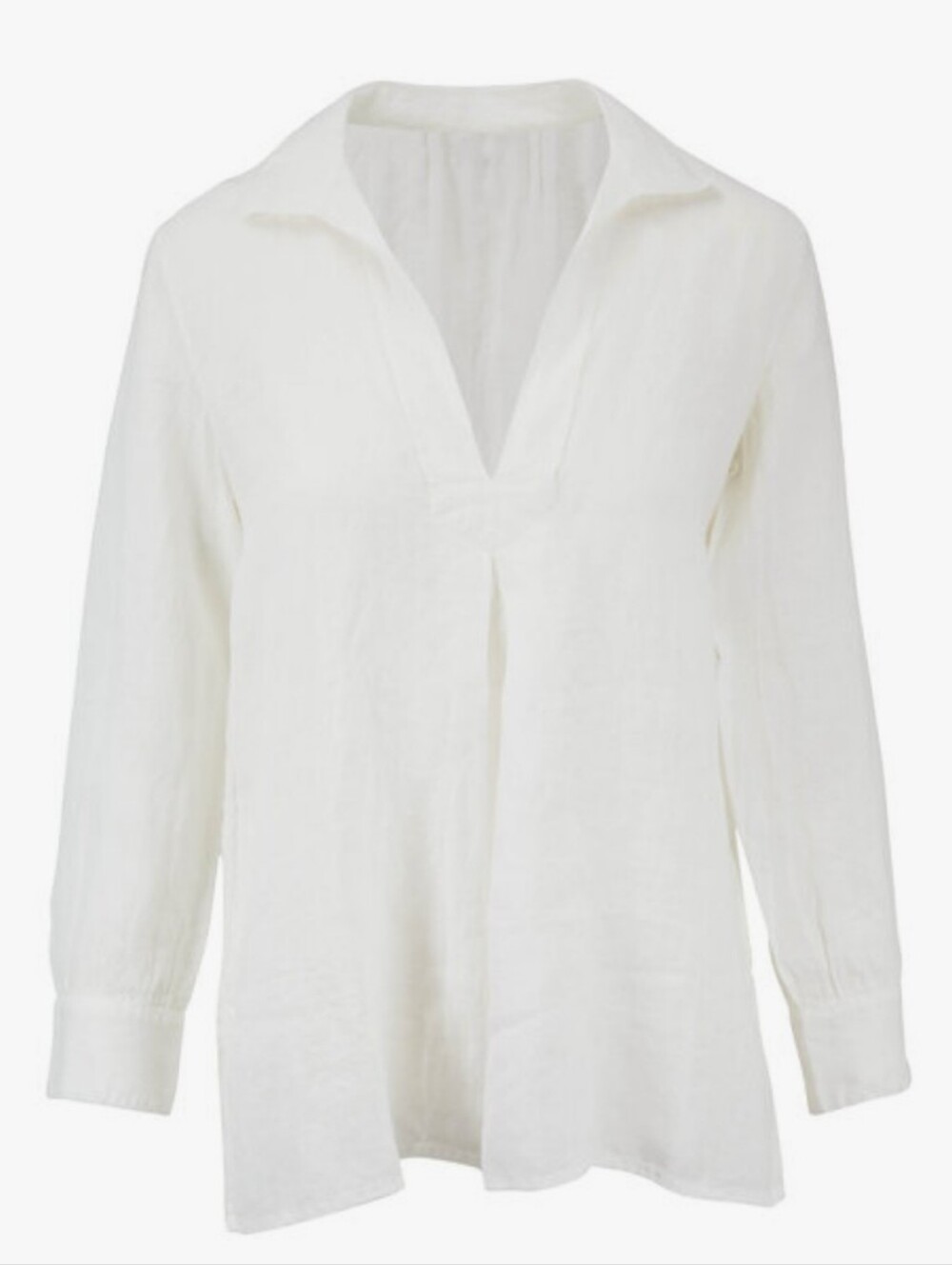 Nili Lotan Emma White Linen Blouse Long Sleeve Size XS